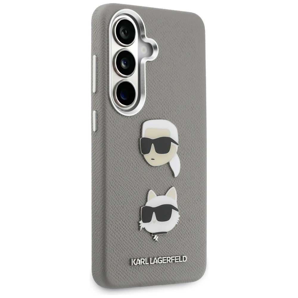 Karl Lagerfeld Saffiano Double Heads Metallkasse til Samsung Galaxy S26 - sølv