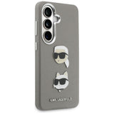Karl Lagerfeld Saffiano Double Heads Metallkasse til Samsung Galaxy S26 - sølv