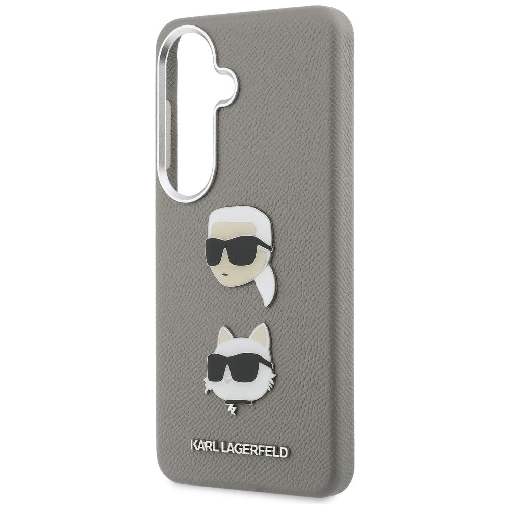 Karl Lagerfeld Saffiano Double Heads Metallkasse til Samsung Galaxy S26 - sølv