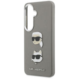 Karl Lagerfeld Saffiano Double Heads Metallkasse til Samsung Galaxy S26 - sølv