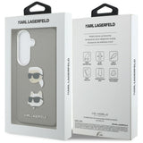Karl Lagerfeld Saffiano Double Heads Metallkasse til Samsung Galaxy S26 - sølv