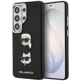 Karl Lagerfeld Saffiano Dobbelthovedet metalfoder til Samsung Galaxy S26 Ultra - sort