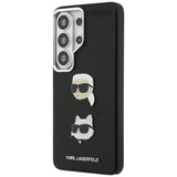Karl Lagerfeld Saffiano Dobbelthovedet metalfoder til Samsung Galaxy S26 Ultra - sort