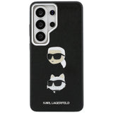 Karl Lagerfeld Saffiano Dobbelthovedet metalfoder til Samsung Galaxy S26 Ultra - sort