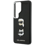 Karl Lagerfeld Saffiano Dobbelthovedet metalfoder til Samsung Galaxy S26 Ultra - sort
