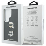 Karl Lagerfeld Saffiano Dobbelthovedet metalfoder til Samsung Galaxy S26 Ultra - sort