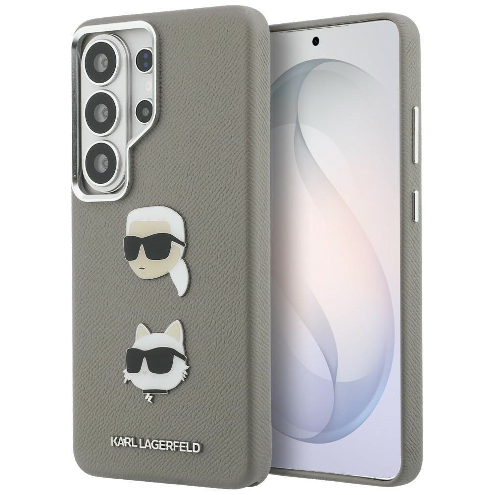 Karl Lagerfeld Saffiano Double Heads Metallkasse til Samsung Galaxy S26 Ultra - sølv