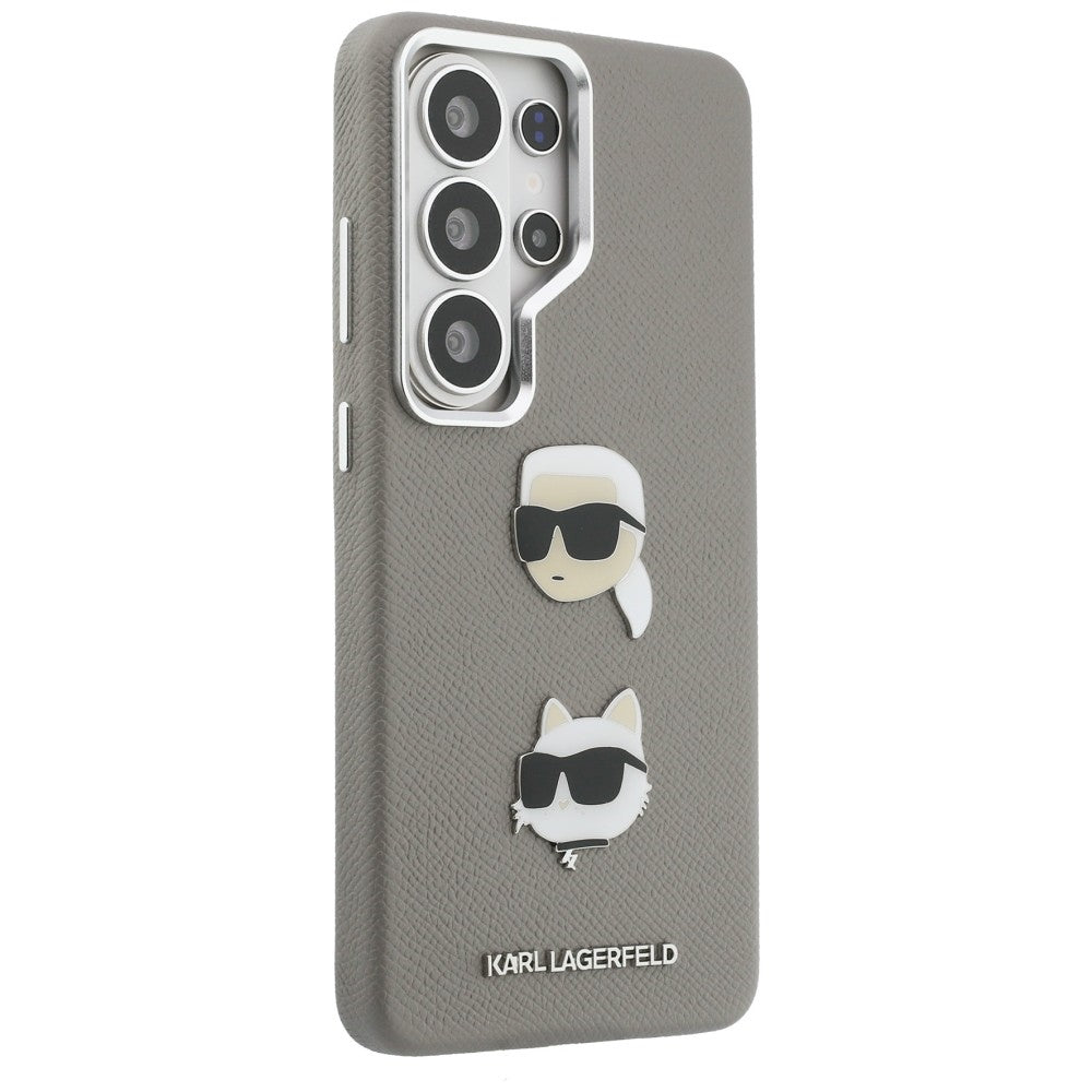 Karl Lagerfeld Saffiano Double Heads Metallkasse til Samsung Galaxy S26 Ultra - sølv