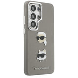 Karl Lagerfeld Saffiano Double Heads Metallkasse til Samsung Galaxy S26 Ultra - sølv