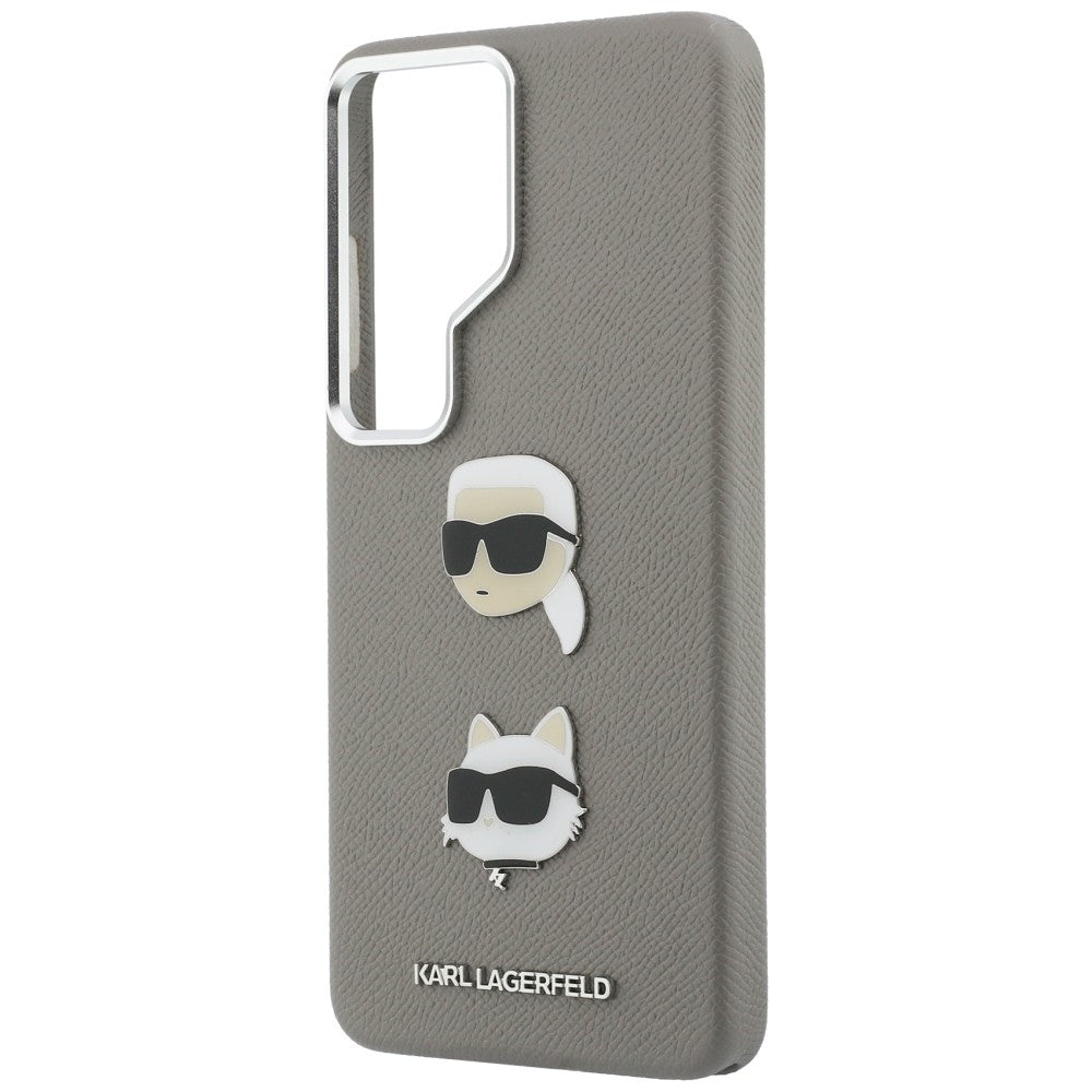 Karl Lagerfeld Saffiano Double Heads Metallkasse til Samsung Galaxy S26 Ultra - sølv