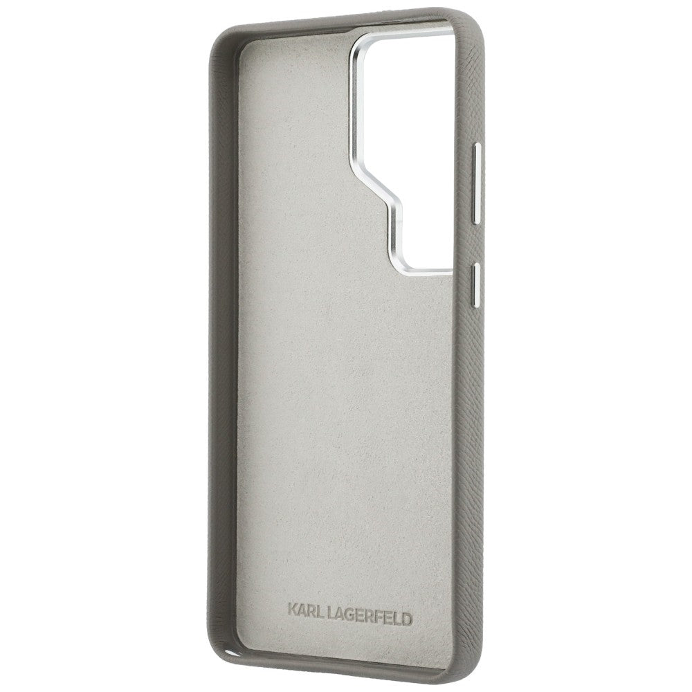 Karl Lagerfeld Saffiano Double Heads Metallkasse til Samsung Galaxy S26 Ultra - sølv