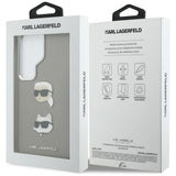 Karl Lagerfeld Saffiano Double Heads Metallkasse til Samsung Galaxy S26 Ultra - sølv