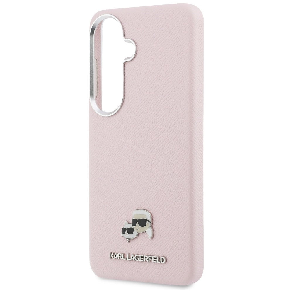 Karl Lagerfeld Saffiano KC Metal Logo MagSafe Case til Samsung Galaxy S26 - Pink