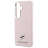 Karl Lagerfeld Saffiano KC Metal Logo MagSafe Case til Samsung Galaxy S26 - Pink