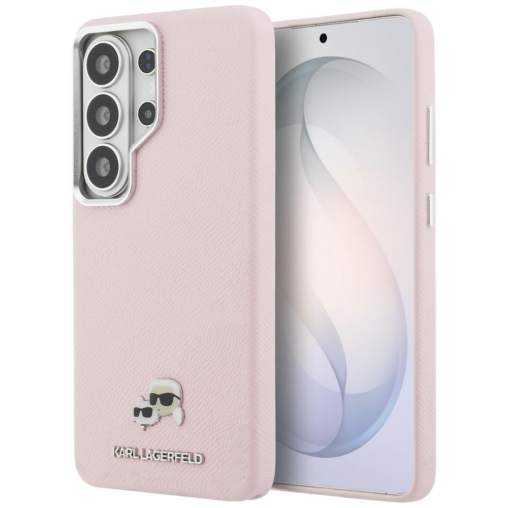 Karl Lagerfeld Saffiano KC Metal Logo MagSafe Case til Samsung Galaxy S26 Ultra - Pink