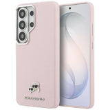Karl Lagerfeld Saffiano KC Metal Logo MagSafe Case til Samsung Galaxy S26 Ultra - Pink