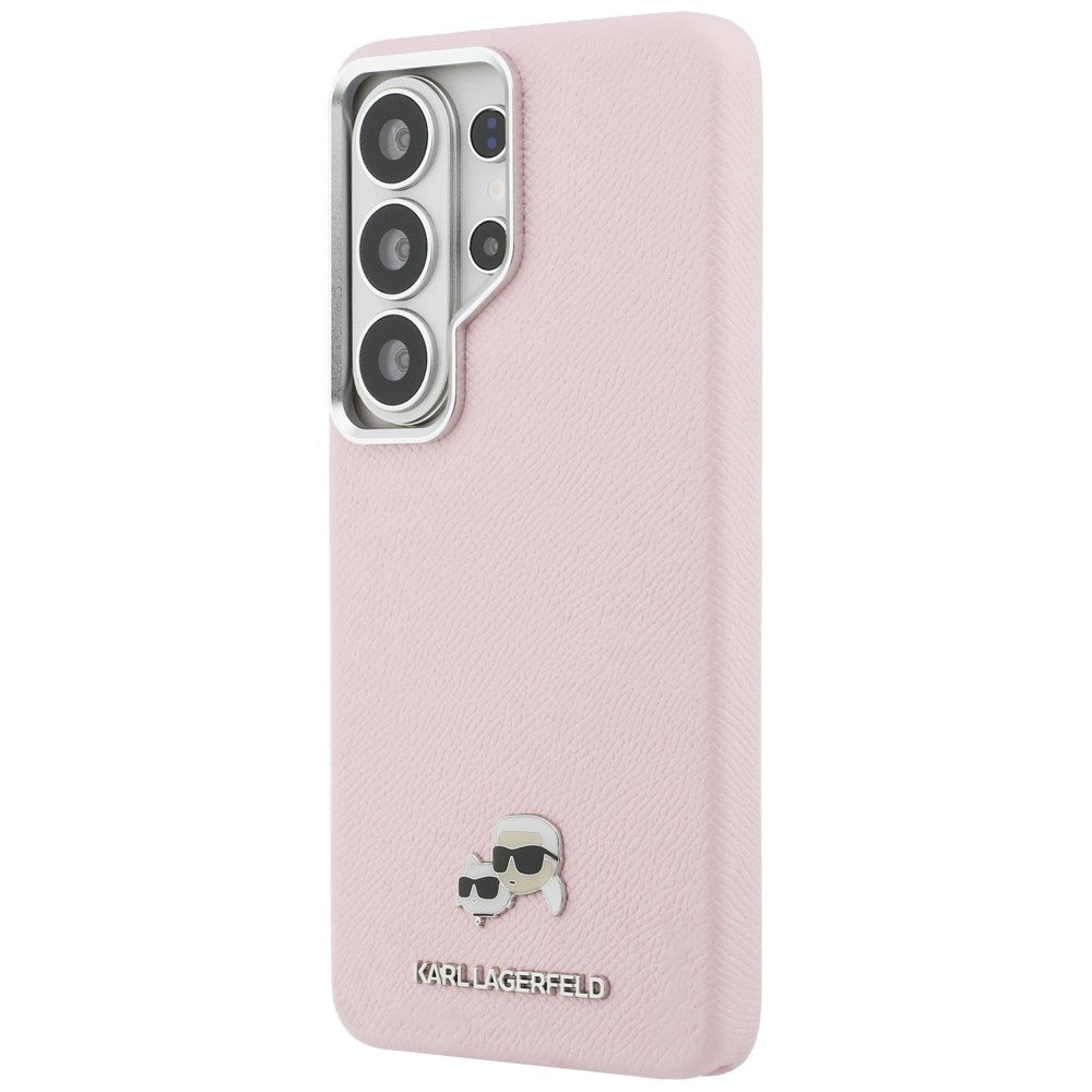 Karl Lagerfeld Saffiano KC Metal Logo MagSafe Case til Samsung Galaxy S26 Ultra - Pink