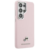 Karl Lagerfeld Saffiano KC Metal Logo MagSafe Case til Samsung Galaxy S26 Ultra - Pink