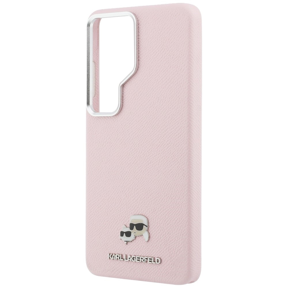Karl Lagerfeld Saffiano KC Metal Logo MagSafe Case til Samsung Galaxy S26 Ultra - Pink