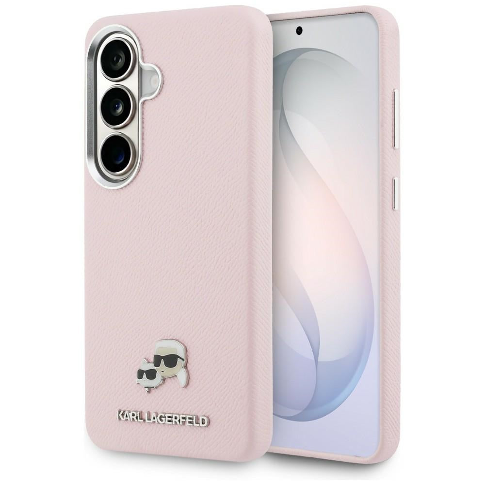 Karl Lagerfeld Saffiano KC Metal Logo MagSafe Case til Samsung Galaxy S26+ - Pink