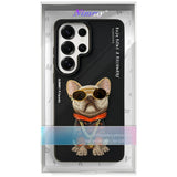 Nimmy Glasses Cool Dog Case for Samsung Galaxy S26 Ultra - Black