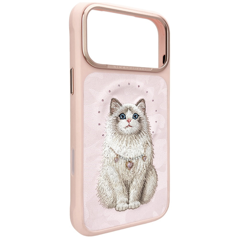 Nimmy Lucky Fashion Cat MagSafe-hylster til iPhone 17 Pro - pink