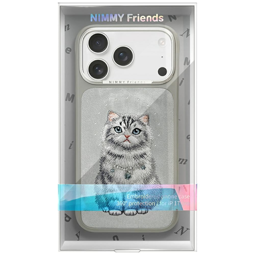 Nimmy Lucky Fashion Cat MagSafe-hylster til iPhone 17 Pro - grå
