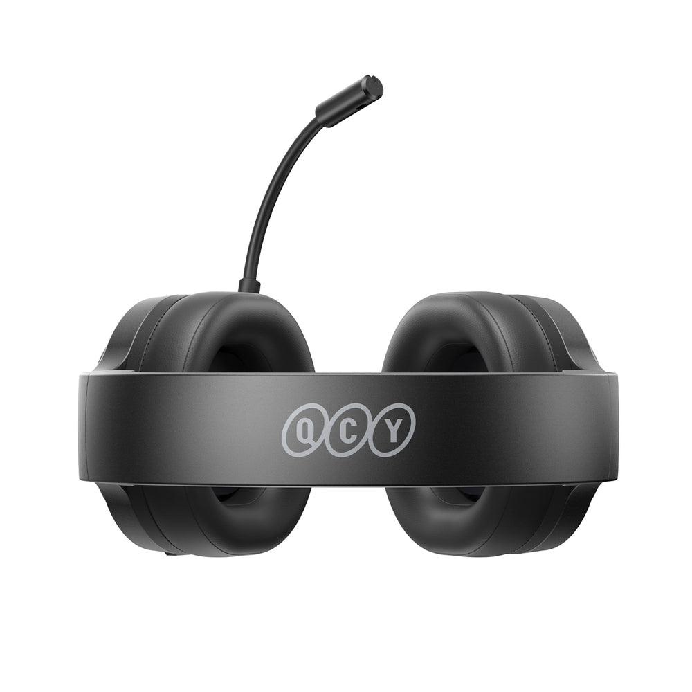 QCY V200 Pro Wired Gaming Headphones with 7.1 Sound and Detachable Microphone - Black