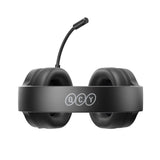 QCY V200 Pro Wired Gaming Headphones with 7.1 Sound and Detachable Microphone - Black