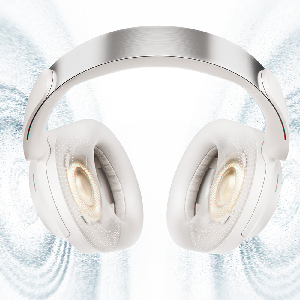 QCY H3S Wireless On-Ear Headphones with LDAC and ANC Noise Cancellation - White