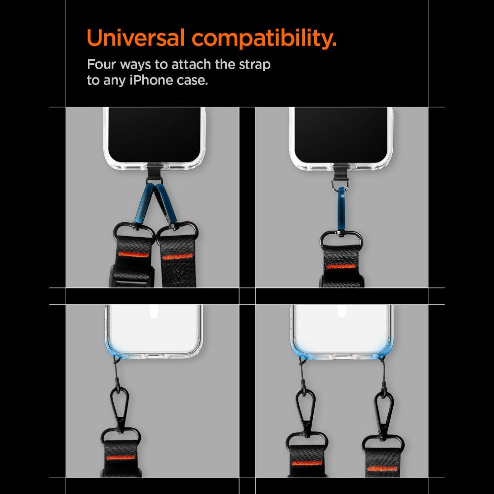 Spigen DA30M Stap Crossbody Phone Lanyard - sort