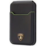 Lamborghini D1 ægte læder MagSafe telefon tegnebog - sort og grøn