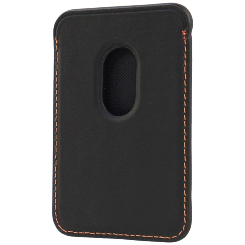 Lamborghini Urus D8 Genuine Leather MagSafe Magnetic Phone Wallet - sort og rød
