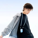 Jisulife Neck Fan 5 4500mAh Mini Fan med Lanyard - Blå