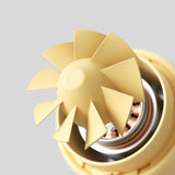 Jisulife Stroller Fan 4 5000mAh Mini Fan til Stroller med Metal Clip - Gul