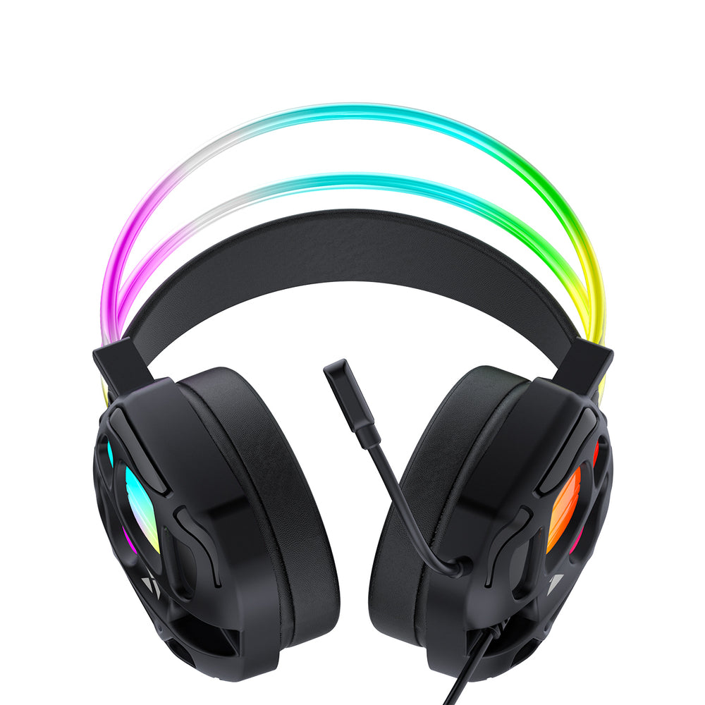 Wozinsky WSG-1118 Wired Gaming Headphones with Microphone and RGB Backlight - Black