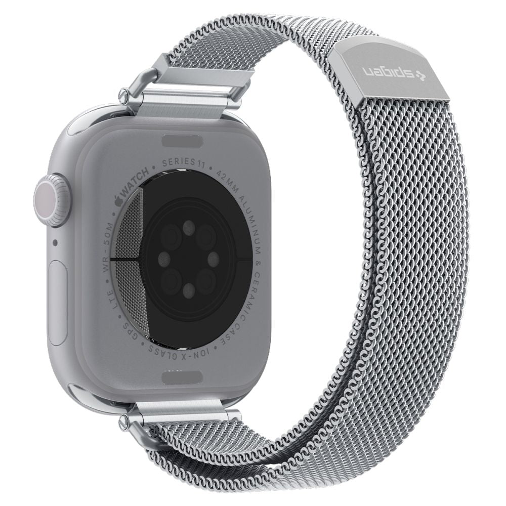 Spigen WBM4 rem til Apple Watch (40 / 41 / 42 mm) - Sølv