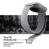 Spigen WBM4 rem til Apple Watch (40 / 41 / 42 mm) - Sølv