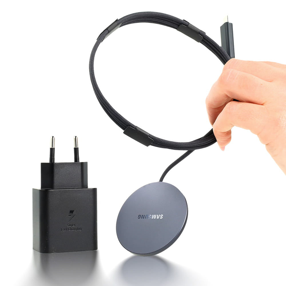 Samsung EP-P2900TBE 25W trådløs oplader med 45W adapter - grå