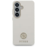 Guess Rhinestone Round Logo MagSafe Case til Samsung Galaxy S26+ - Beige