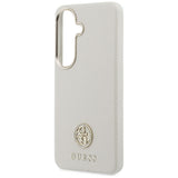 Guess Rhinestone Round Logo MagSafe Case til Samsung Galaxy S26+ - Beige