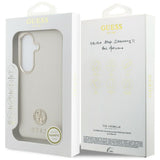 Guess Rhinestone Round Logo MagSafe Case til Samsung Galaxy S26+ - Beige