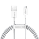 Baseus Superior-serien Kabel USB til micro USB, 2A, 1m (hvid)