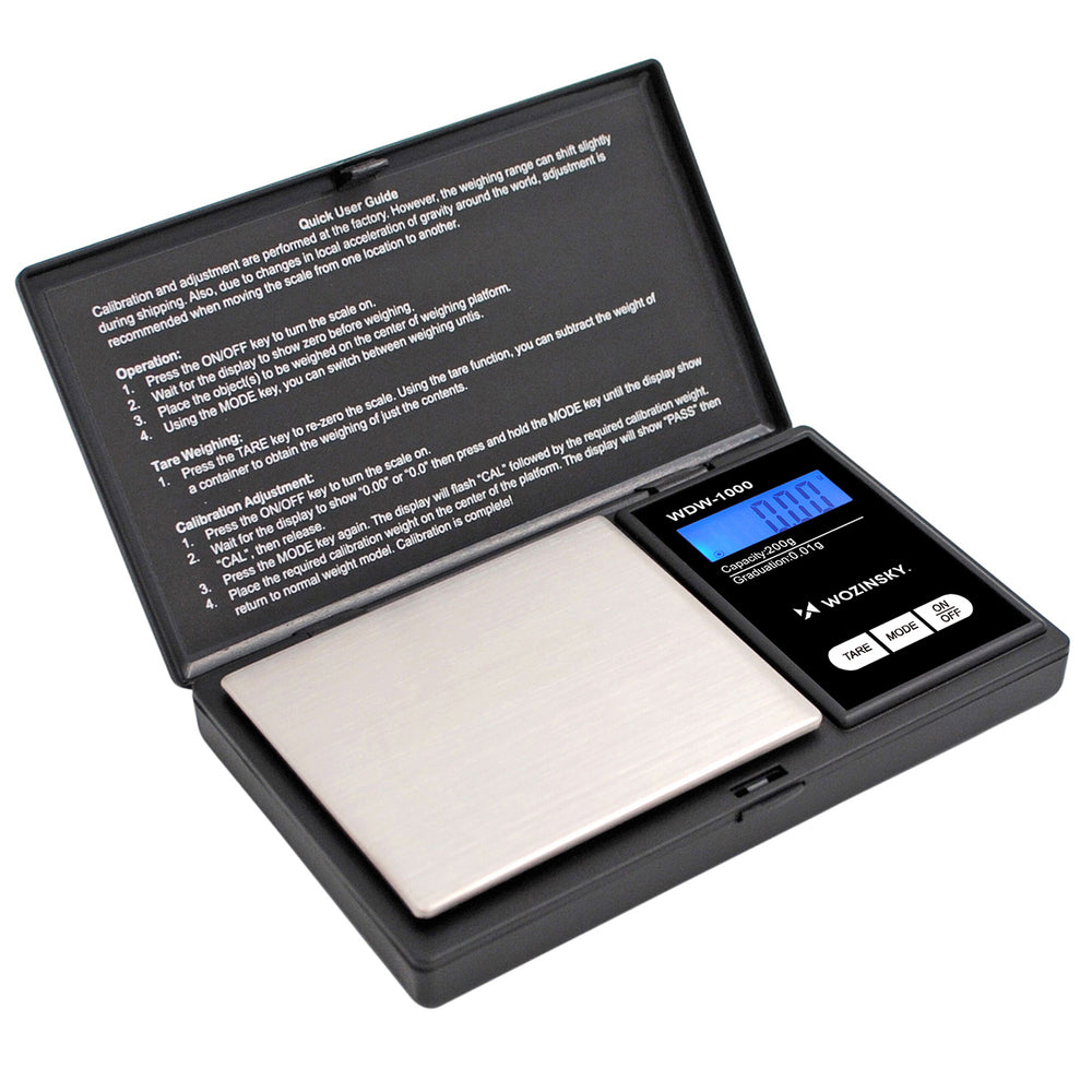 Wozinsky WDW-1000 Jewelry Scale 200g 0.01g Precision Illuminated - Black