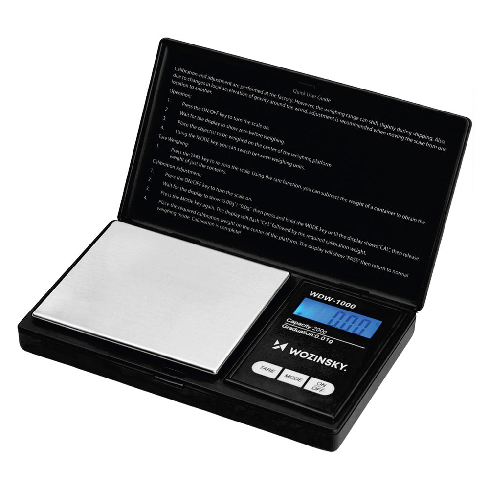 Wozinsky WDW-1000 Jewelry Scale 200g 0.01g Precision Illuminated - Black