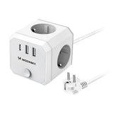 Wozinsky WKZ-3B Power Cube 3x AC 2x USB-A 1x USB-C 4000 W with 1.8 m Cable - White