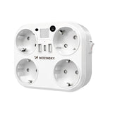 Wozinsky WRS-2B 4x AC 2x USB-A 2x USB-C 4000 W Network Splitter with Lamp - White