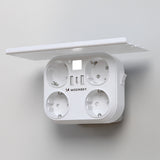 Wozinsky WRS-2B 4x AC 2x USB-A 2x USB-C 4000 W Network Splitter with Lamp - White