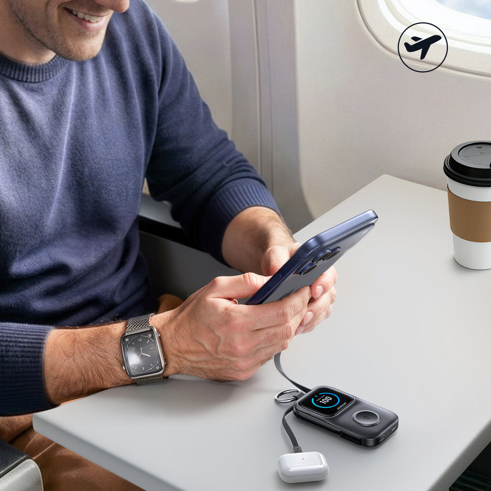Joyroom JR-W19 5000mAh Powerbank med 5W trådløs uropladning - sort