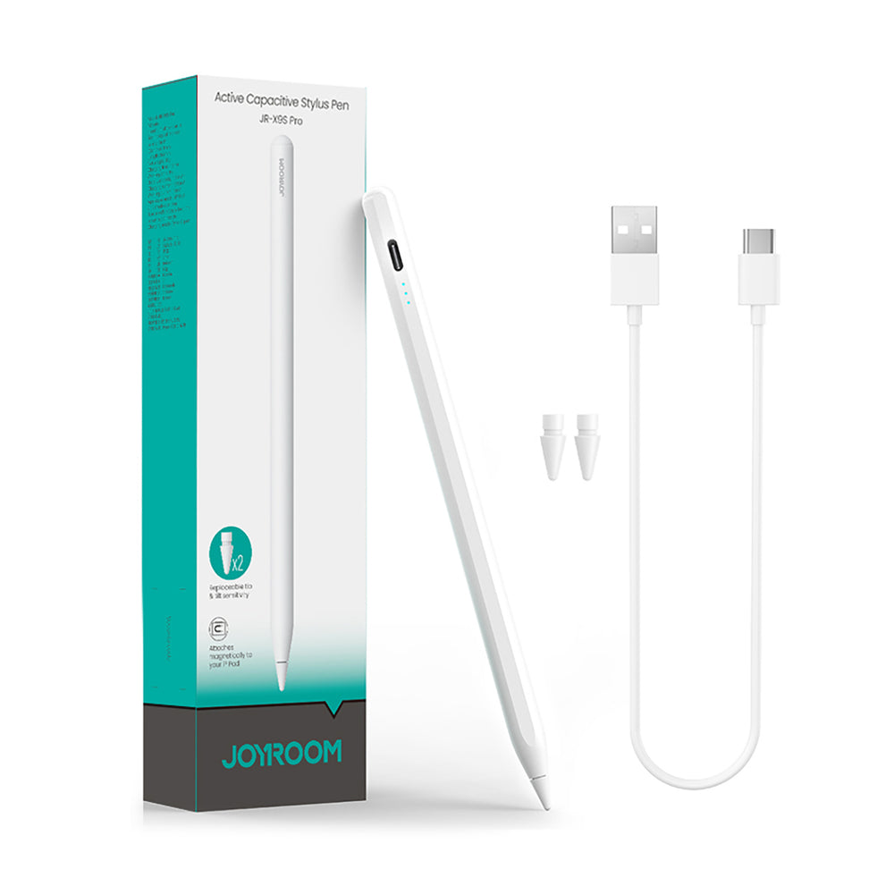 Joyroom JR-X9S Pro Active Stylus med 2 udskiftelige tips - hvid